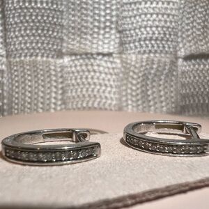 14k white gold Hoop Earrings
